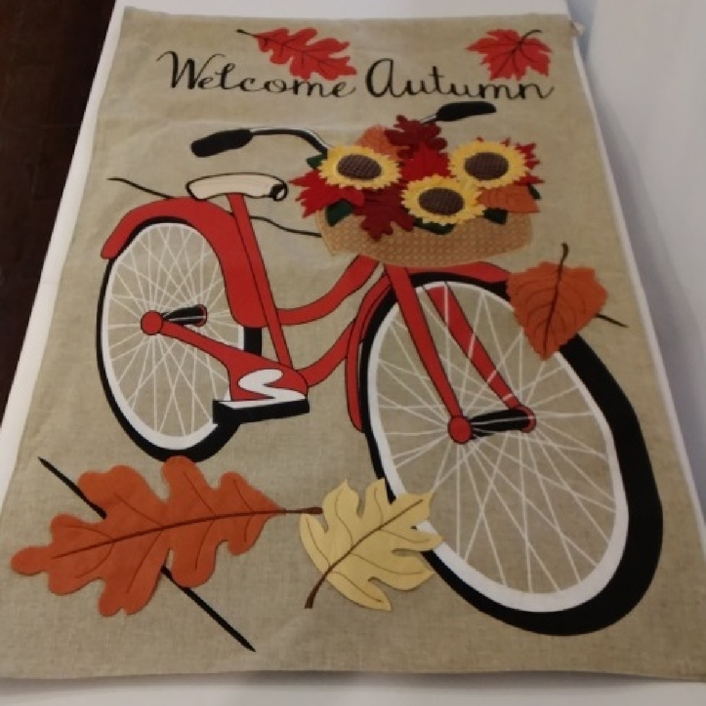 Autumn Welcome Bicycle Flag